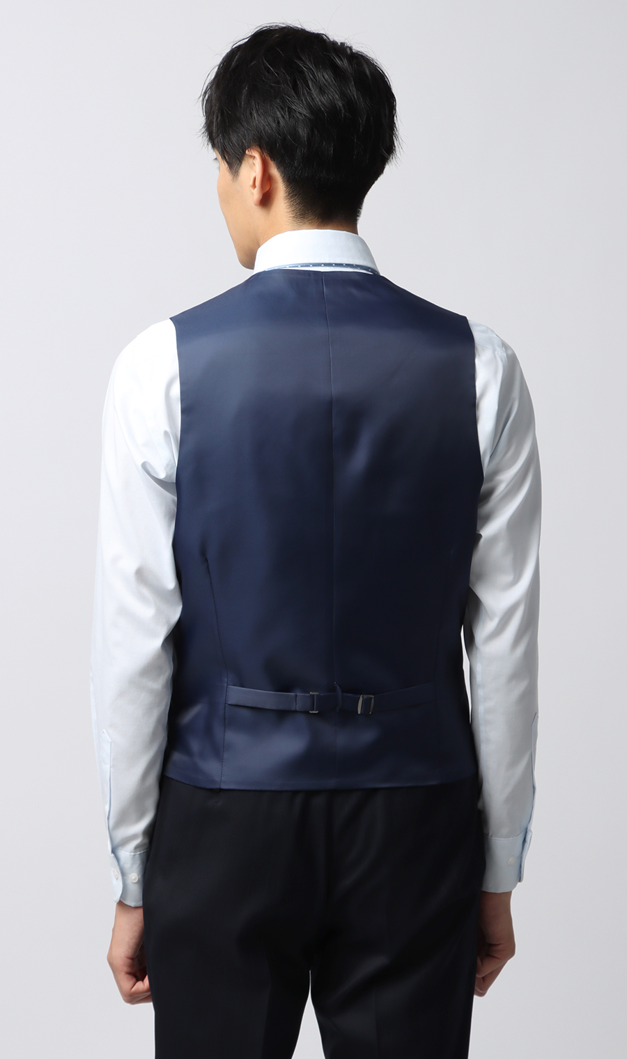【極美品】PERSON'S FOR MEN スーツ スリーピース ネイビー AOYAMA 【洋服の青山】オールシーズン ネイビー系