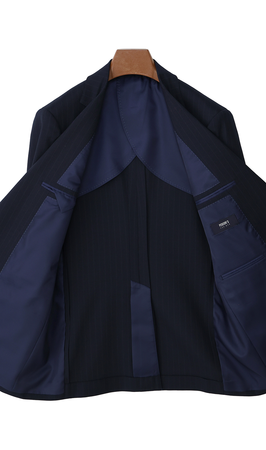 スタイリッシュスーツ【スリーピース】【Plastics Smart】 ネイビー 体型:AB体(がっちり型),号数（身長）:4号(165cm)