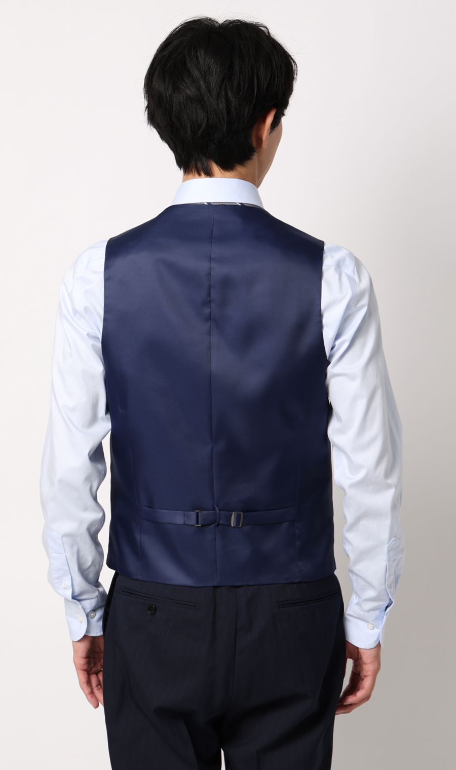 スタイリッシュスーツ【スリーピース】【Plastics Smart】 ネイビー 体型:YA体(スリム型),号数(身長):3号(160cm)