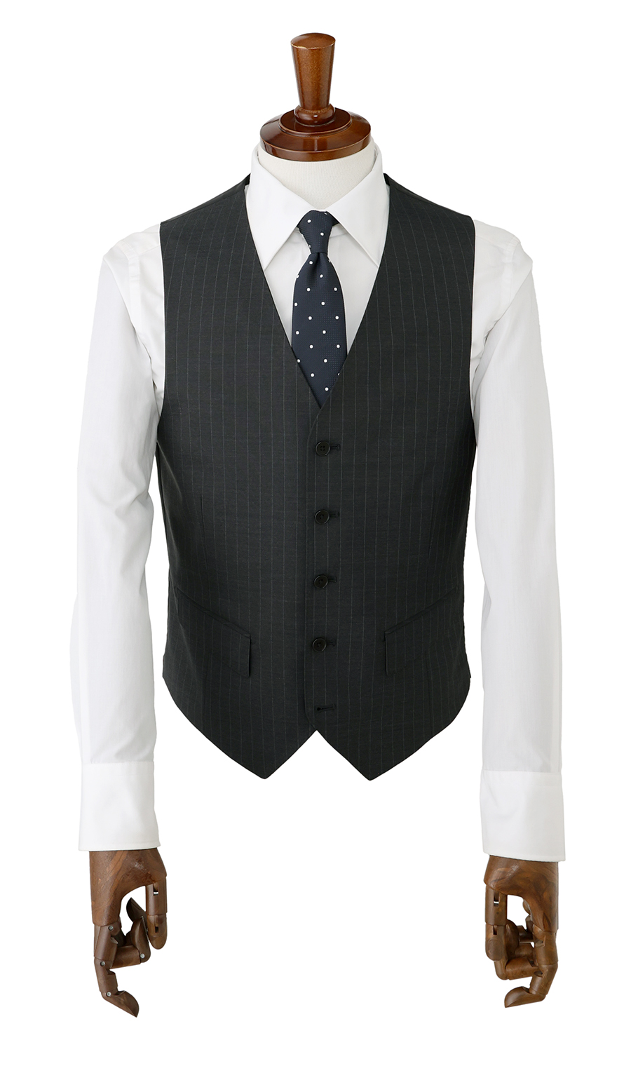 スタイリッシュスーツ【スリーピース】【Plastics Smart】 チャコール 体型:YA体(スリム型),号数（身長）:3号(160cm)