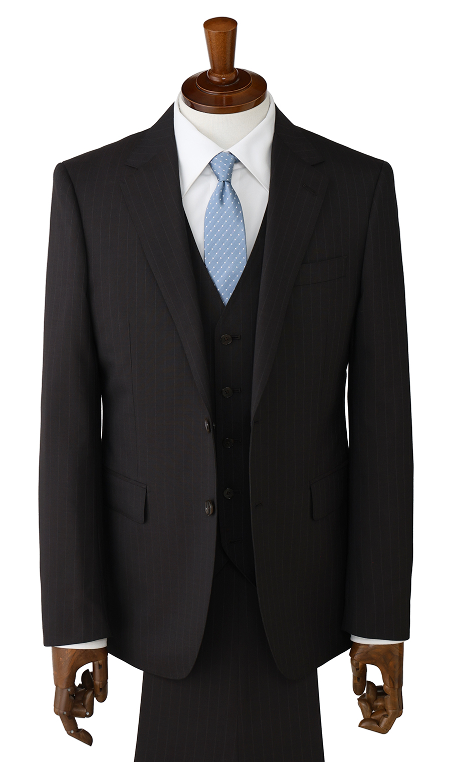 スタイリッシュスーツ【スリーピース】【Plastics Smart】 ブラウン 体型:A体(標準型),号数（身長）:4号(165cm)