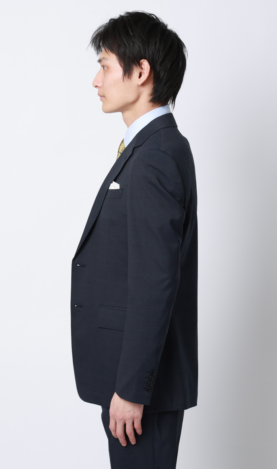 スタイリッシュスーツ【スリーピース】【Plastics Smart】 ブルー 体型:YA体(スリム型),号数(身長):3号(160cm)