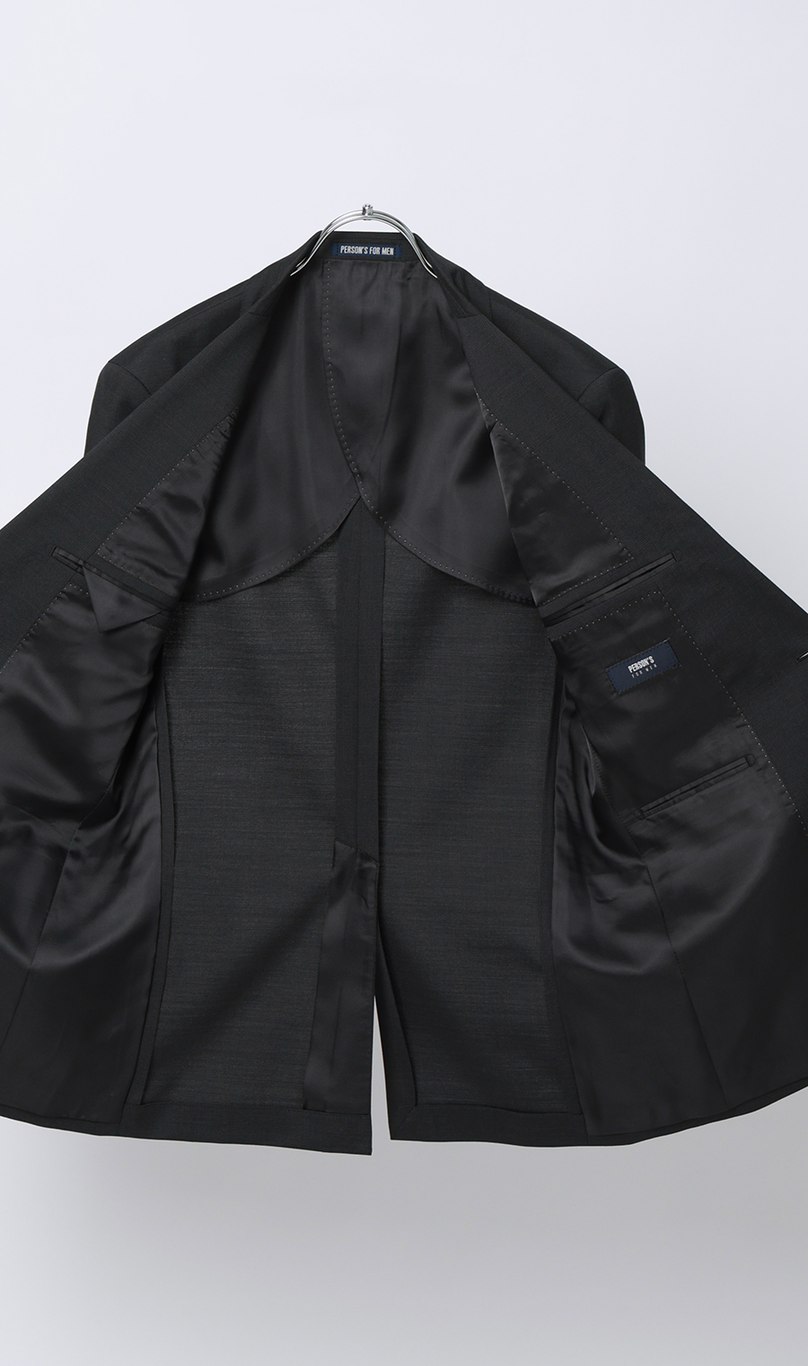 スタイリッシュスーツ【スリーピース】【Plastics Smart】 チャコール 体型:YA体(スリム型),号数（身長）:3号(160cm)