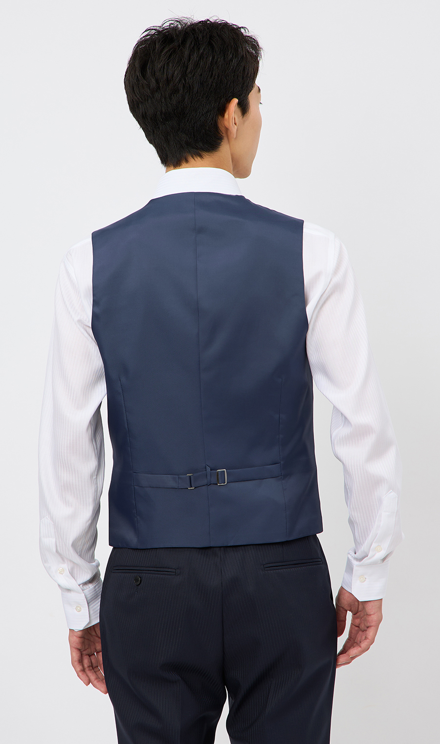 スタイリッシュスーツ【スリーピース】【Plastics Smart】 ネイビー 体型:YA体(スリム型),号数（身長）:3号(160cm)