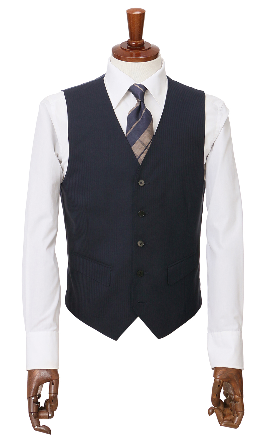 スタイリッシュスーツ【スリーピース】【Plastics Smart】 ネイビー 体型:YA体(スリム型),号数(身長):8号(185cm)