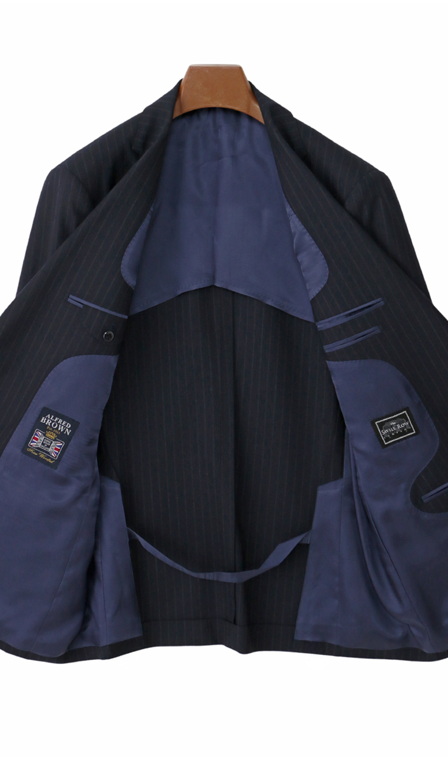 プレミアムスタンダードスーツ【ALFRED BROWN】 ネイビー 体型:A体(標準型),号数(身長):4号(165cm)