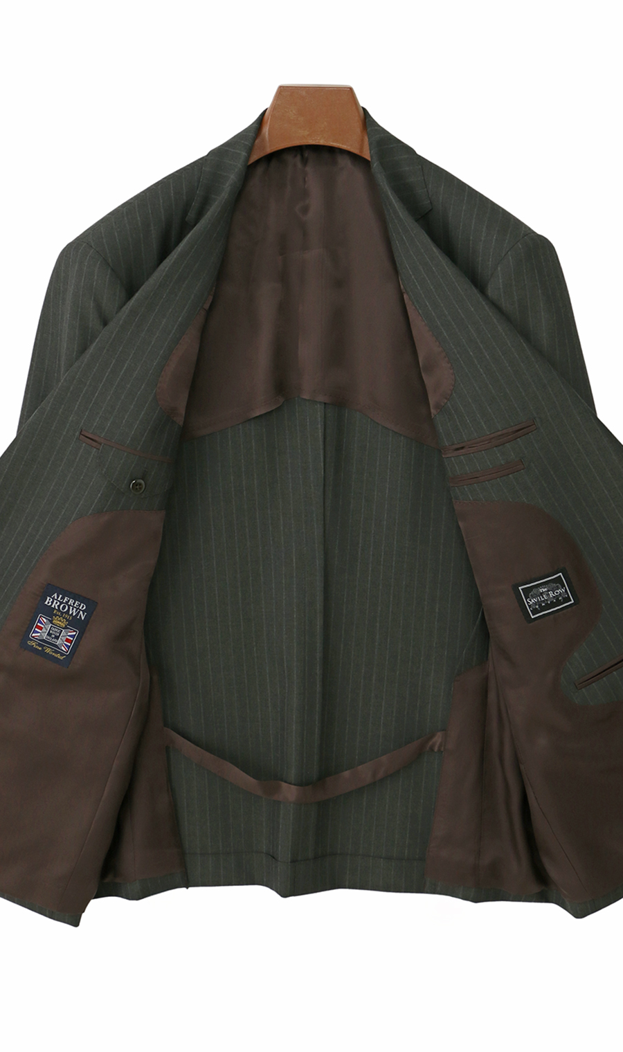 プレミアムスタンダードスーツ【ALFRED BROWN】 グリーン 体型:AB体(がっちり型),号数(身長):3号(160cm)