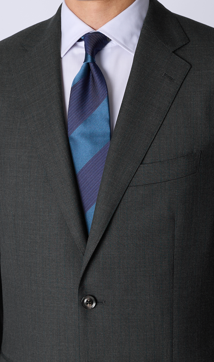 プレミアムスタンダードスーツ【AQUA WOOL】 グレー 体型:A体(標準型),号数（身長）:4号(165cm)