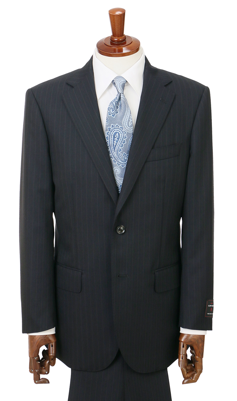 プレミアムスタンダードスーツ【MIYUKI SLOW WEAVE】 ネイビー 体型:A体(標準型),号数（身長）:3号(160cm)