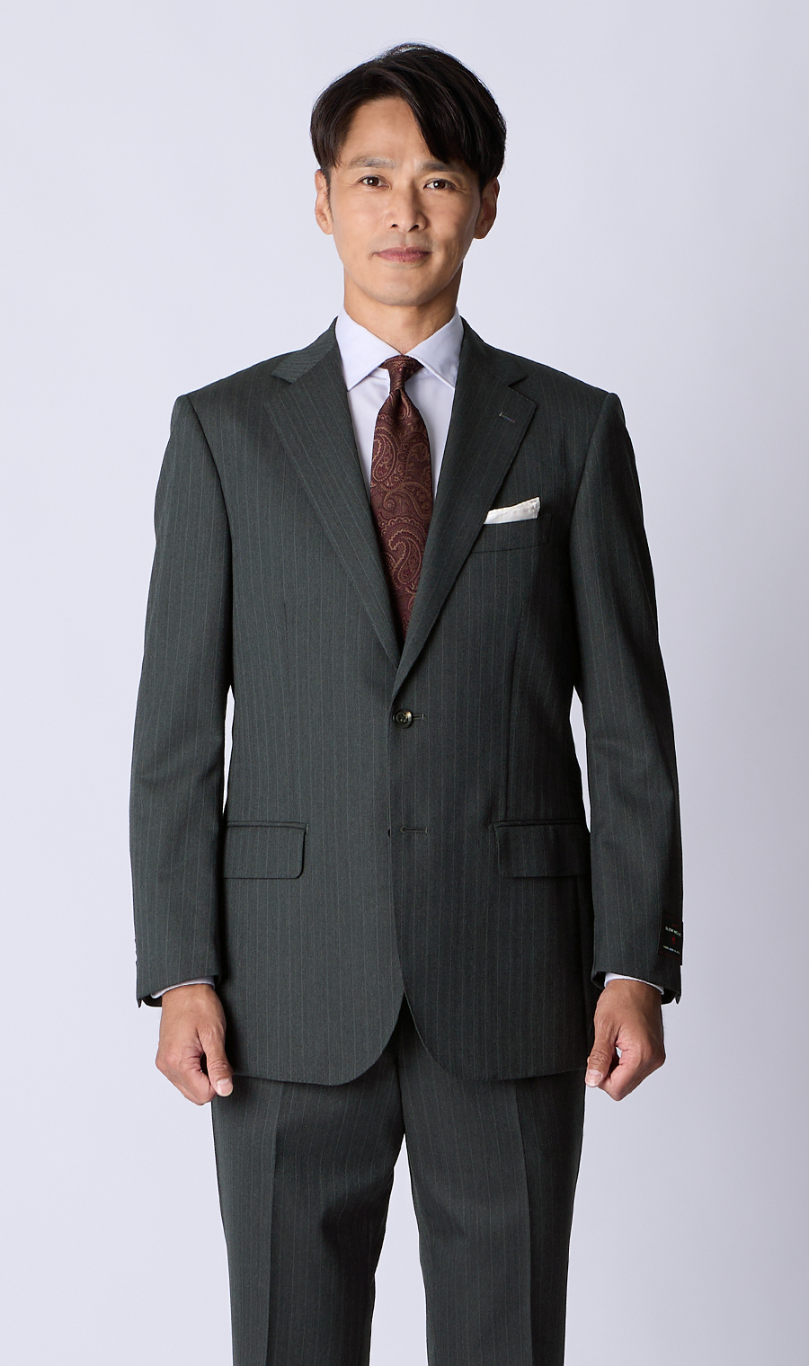 プレミアムスタンダードスーツ【MIYUKI SLOW WEAVE】 グレー 体型:A体(標準型),号数（身長）:3号(160cm)