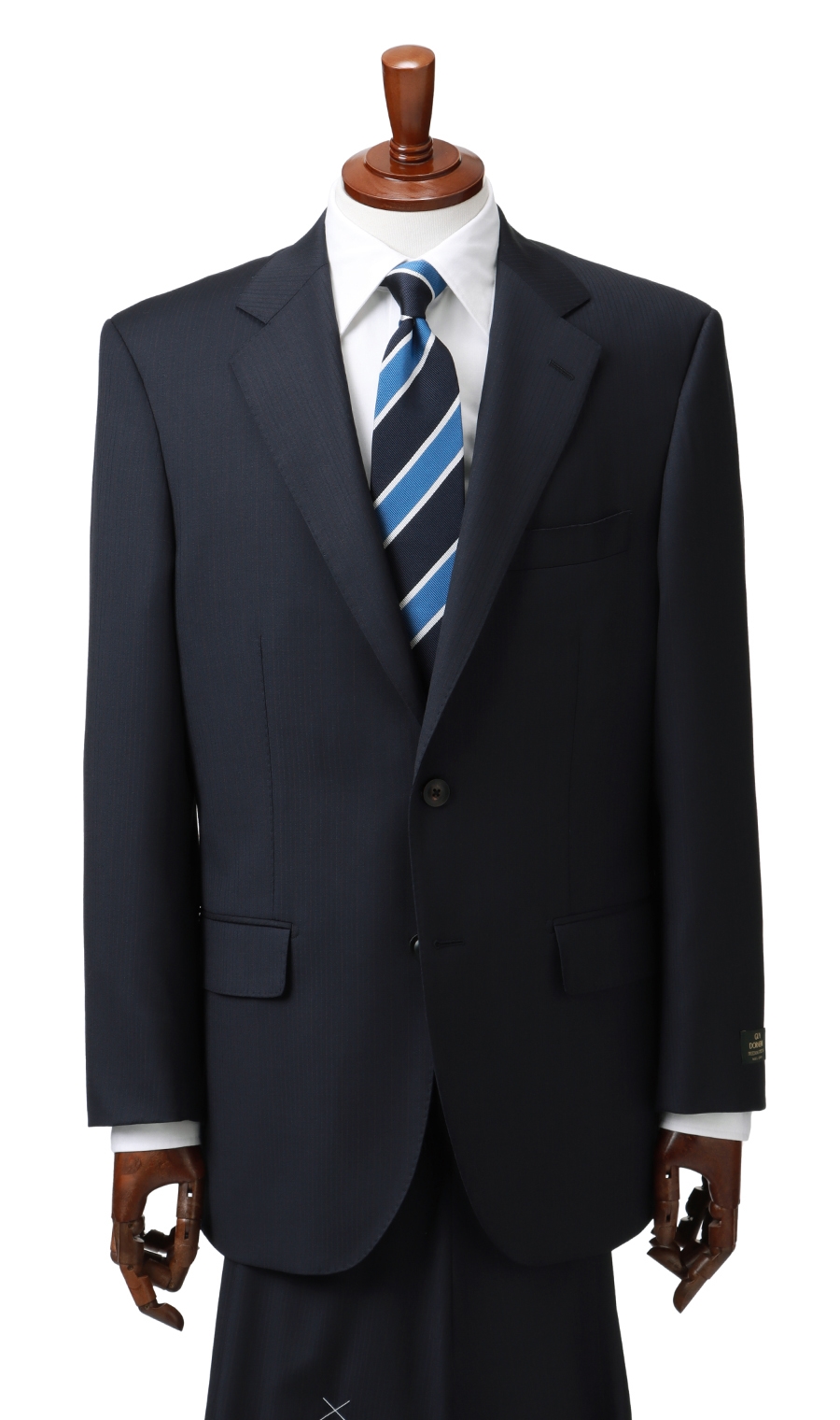 プレミアムスタンダードスーツ《DORMEUIL》 ネイビー 体型:AB体(がっちり型),号数（身長）:4号(165cm)