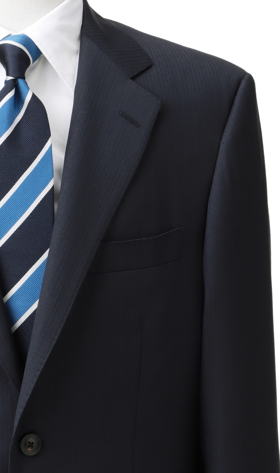 プレミアムスタンダードスーツ《DORMEUIL》 ネイビー 体型:AB体(がっちり型),号数（身長）:4号(165cm)