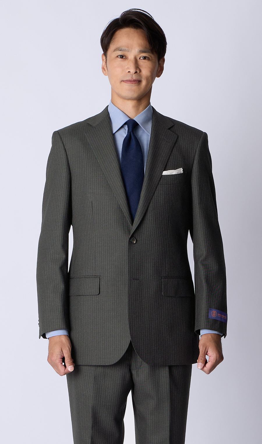 プレミアムスタンダードスーツ【CAVENDISH】 グレー 体型:A体(標準型),号数（身長）:3号(160cm)