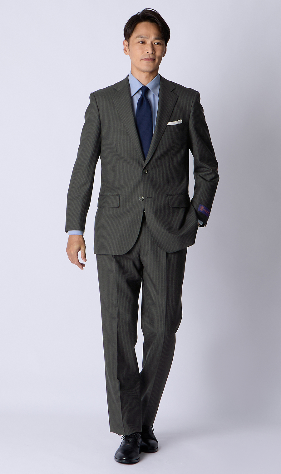 プレミアムスタンダードスーツ【CAVENDISH】 グレー 体型:A体(標準型),号数（身長）:3号(160cm)