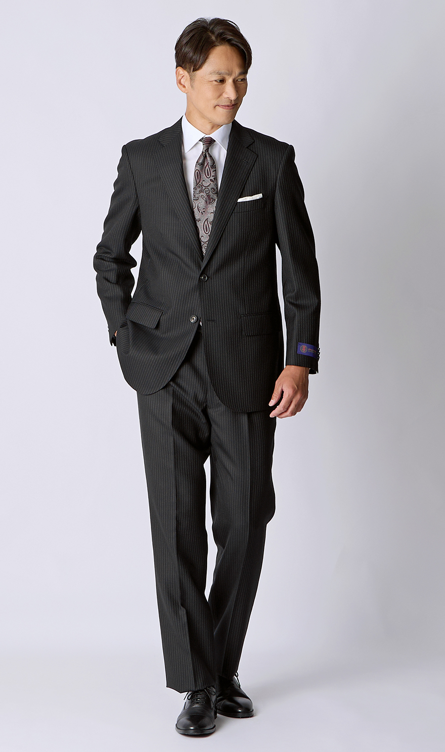 プレミアムスタンダードスーツ【CAVENDISH】 ブラック 体型:A体(標準型),号数（身長）:3号(160cm)