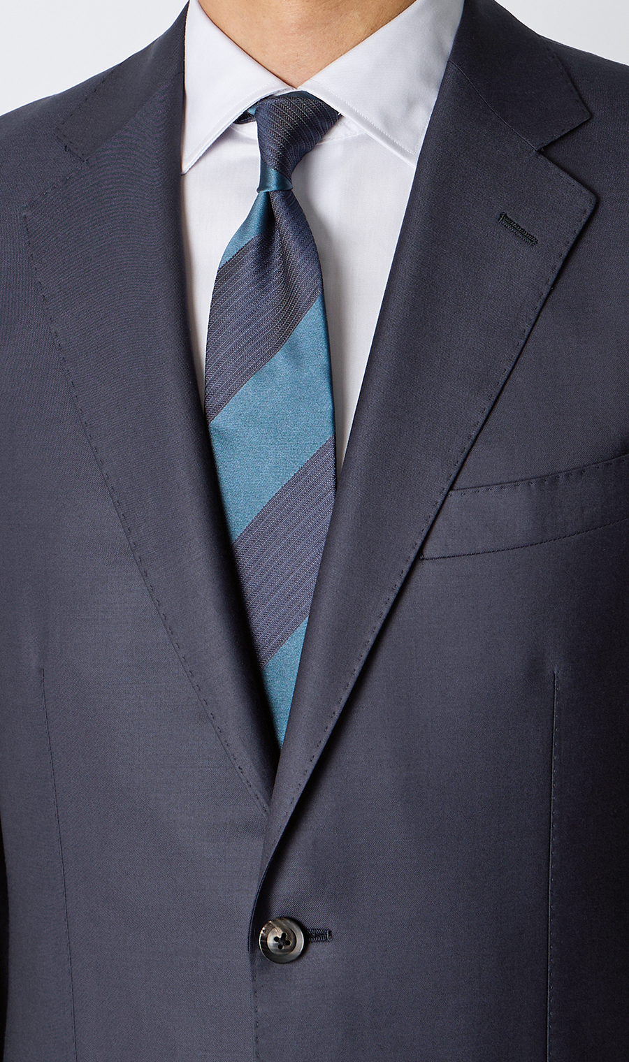 プレミアムスタンダードスーツ【DORMEUIL】【15POINT7】 ネイビー 体型:A体(標準型),号数（身長）:5号(170cm)