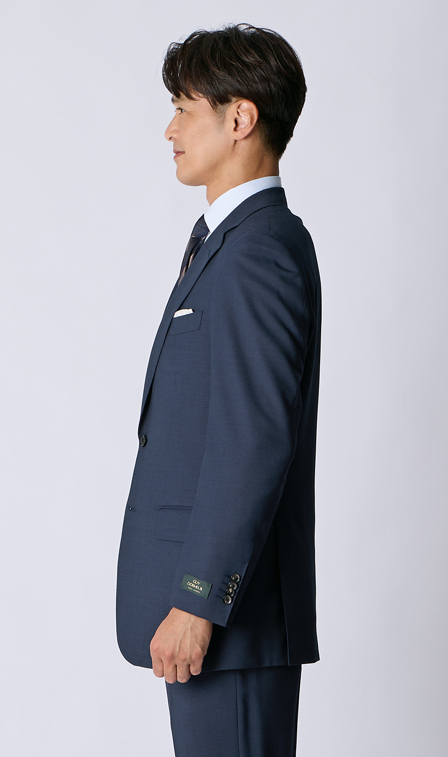 プレミアムスタンダードスーツ【DORMEUIL】 ブルー 体型:A体(標準型),号数(身長):5号(170cm)