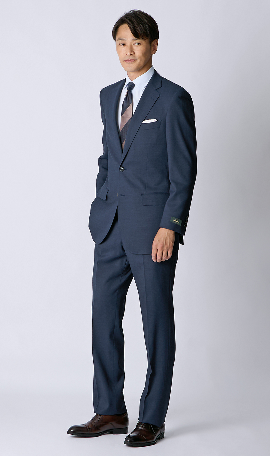 プレミアムスタンダードスーツ【DORMEUIL】 ブルー 体型:A体(標準型),号数(身長):5号(170cm)