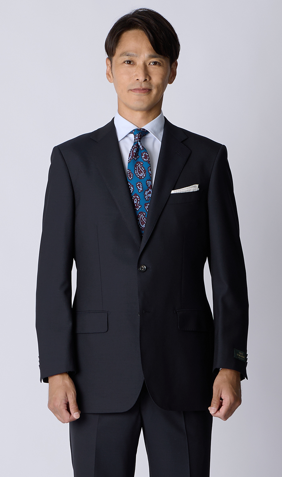 プレミアムスタンダードスーツ【DORMEUIL】 ネイビー 体型:A体(標準型),号数（身長）:3号(160cm)