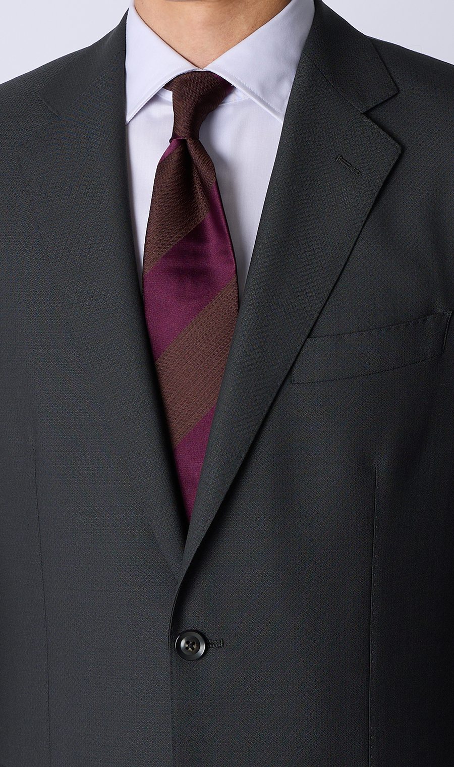 プレミアムスタンダードスーツ【DORMEUIL】 チャコール 体型:A体(標準型),号数（身長）:3号(160cm)