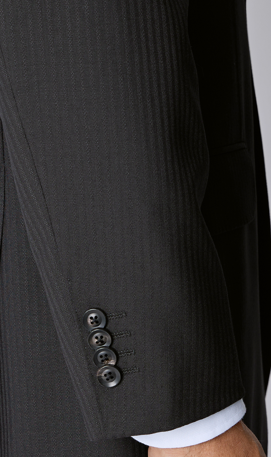 プレミアムスタンダードスーツ【DORMEUIL】 ブラック 体型:AB体(がっちり型),号数(身長):3号(160cm)