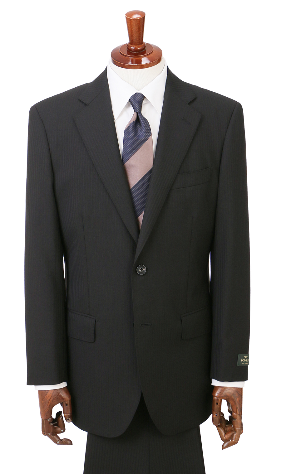 プレミアムスタンダードスーツ【DORMEUIL】 ブラック 体型:AB体(がっちり型),号数(身長):3号(160cm)