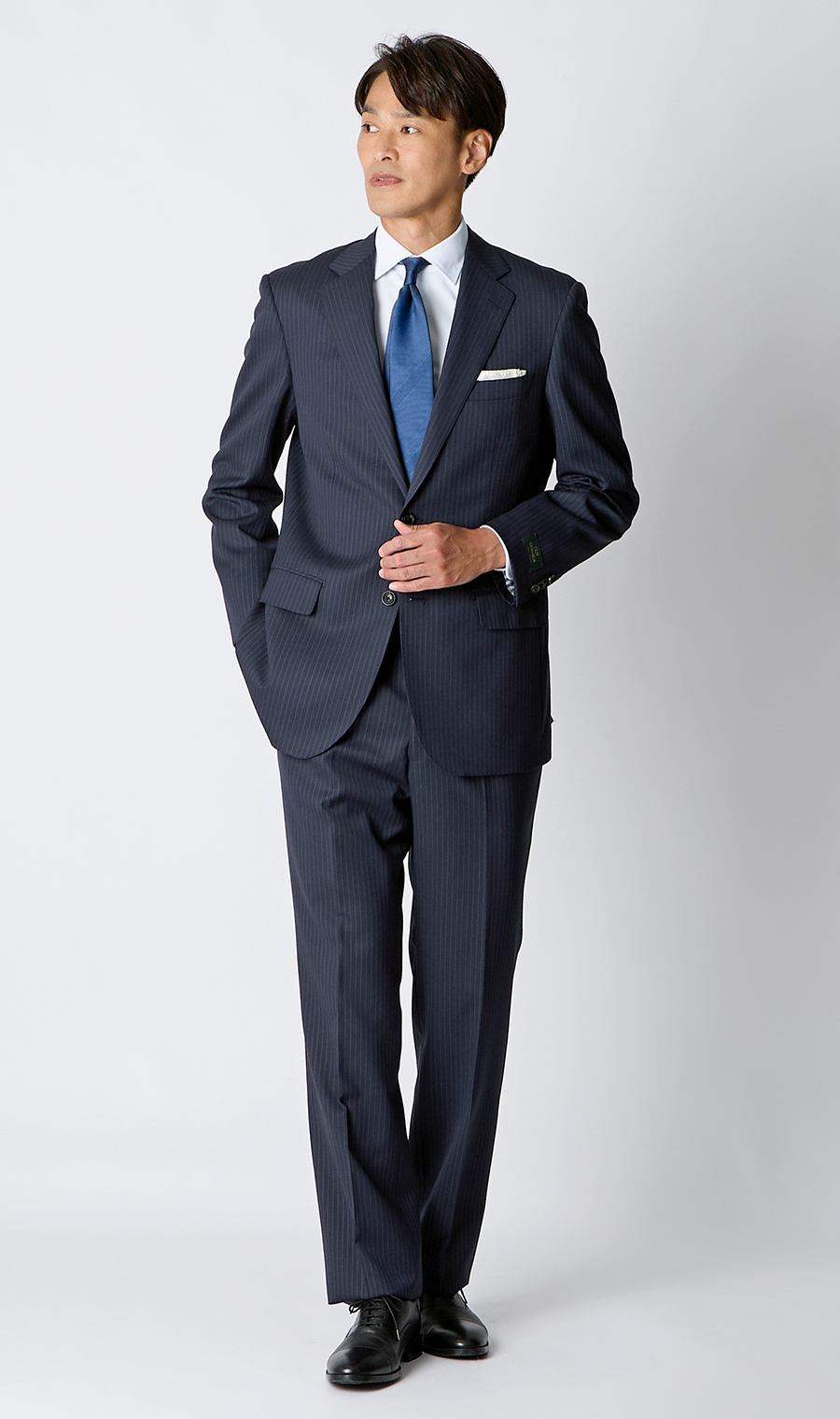 プレミアムスタンダードスーツ【DORMEUIL】 ネイビー 体型:A体(標準型),号数（身長）:4号(165cm)