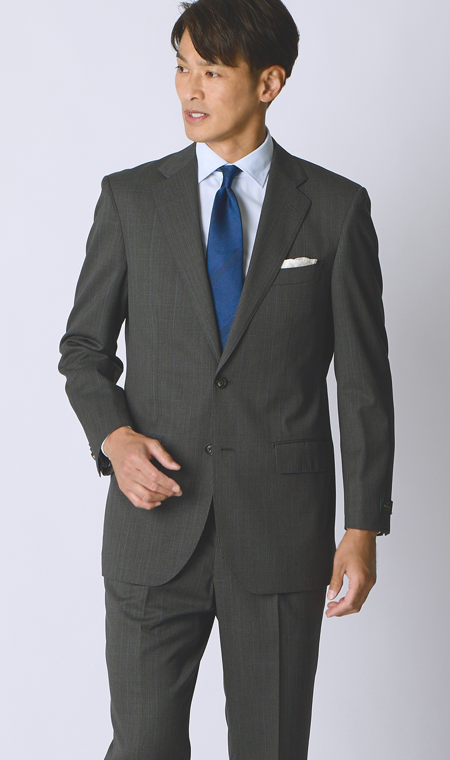 プレミアムスタンダードスーツ【DORMEUIL】 グレー 体型:A体(標準型),号数（身長）:4号(165cm)