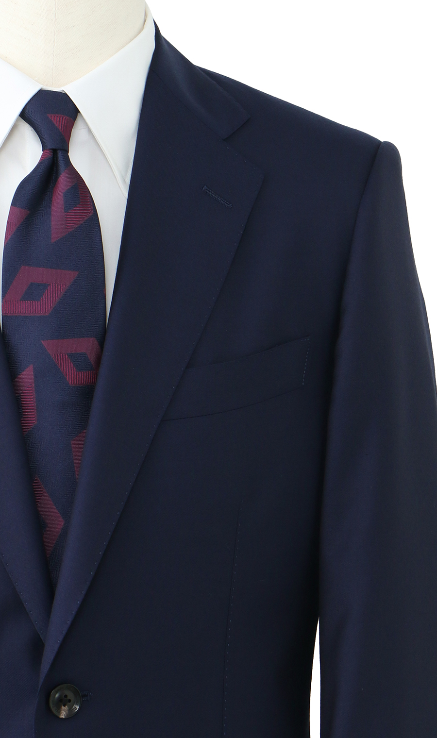 プレミアムスタンダードスーツ【DORMEUIL】【BLUE EMOTION】【Savile Row】 ネイビー 体型:A体(標準型),号数（身長）:5号(170cm)