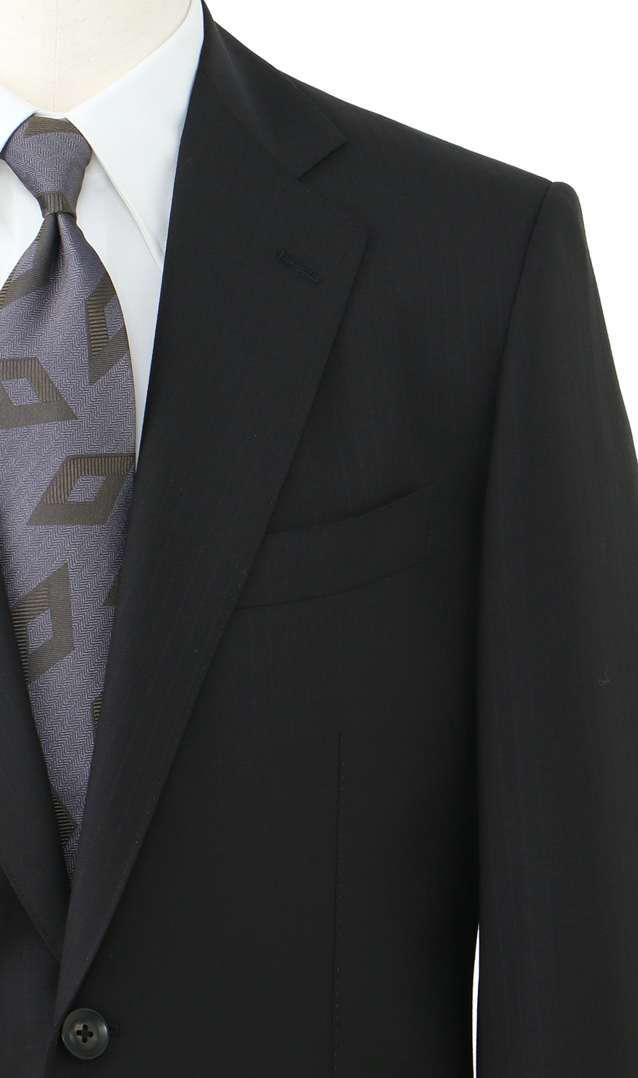 プレミアムスタンダードスーツ【DORMEUIL】【Savile Row】 ブラック 体型:A体(標準型),号数(身長):4号(165cm)