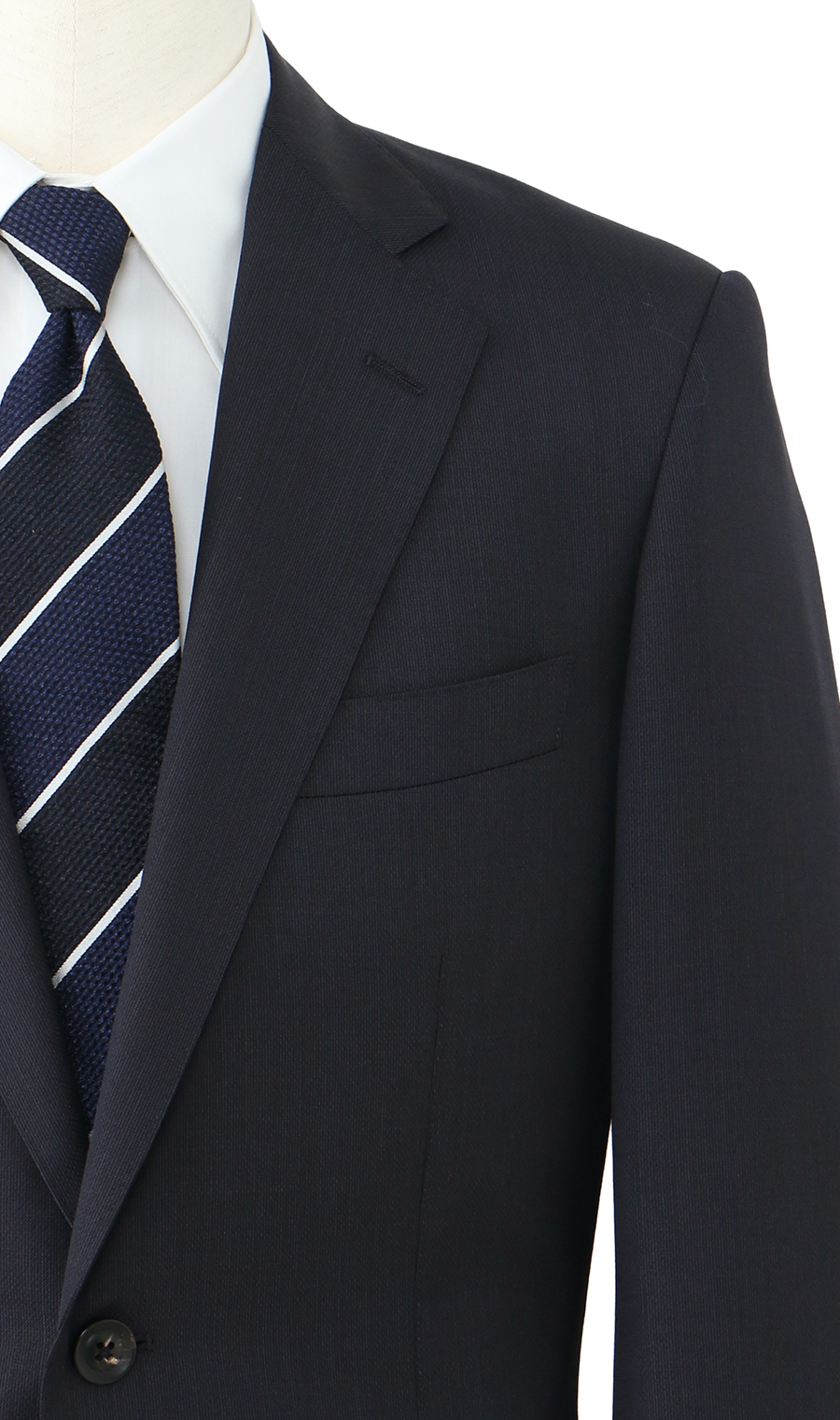 プレミアムスタンダードスーツ【DORMEUIL】【Savile Row】 ネイビー 体型:A体(標準型),号数(身長):4号(165cm)