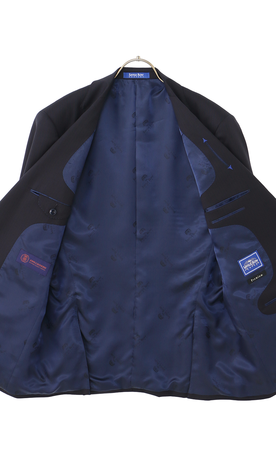 プレミアムスタンダードスーツ【JOHN CAVENDISH】【Savile Row】 ネイビー 体型:A体(標準型),号数(身長):5号(170cm)