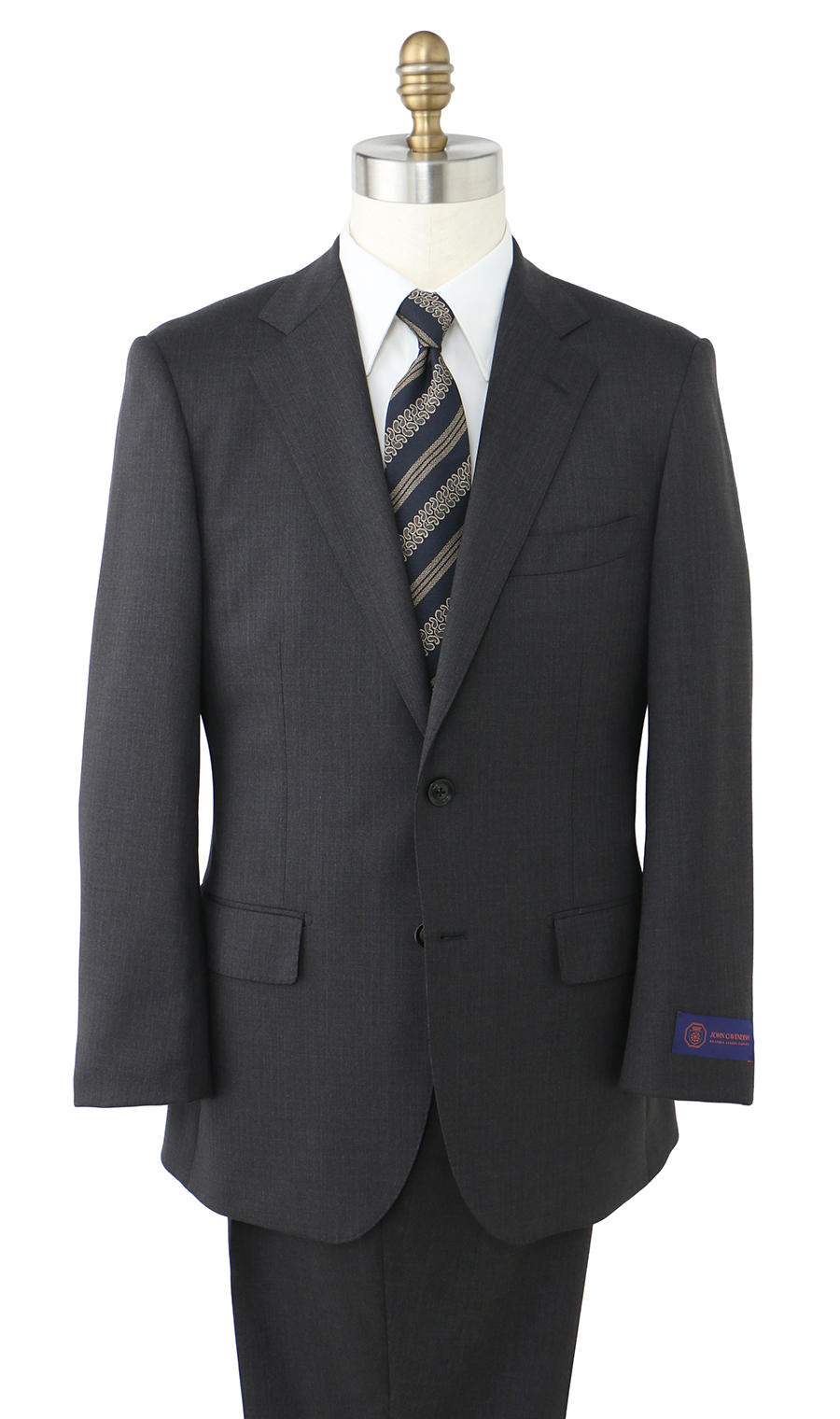 プレミアムスタンダードスーツ【JOHN CAVENDISH】【Savile Row】 グレー 体型:A体(標準型),号数（身長）:5号(170cm)