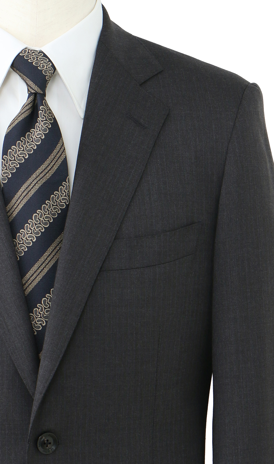 プレミアムスタンダードスーツ【JOHN CAVENDISH】【Savile Row】 グレー 体型:A体(標準型),号数（身長）:5号(170cm)
