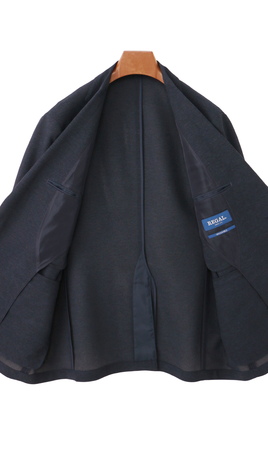 スタンダードスーツ【涼】【LENO CLOTH】【ウォッシャブル】 ネイビー 体型:AB体(がっちり型),号数（身長）:3号(160cm)
