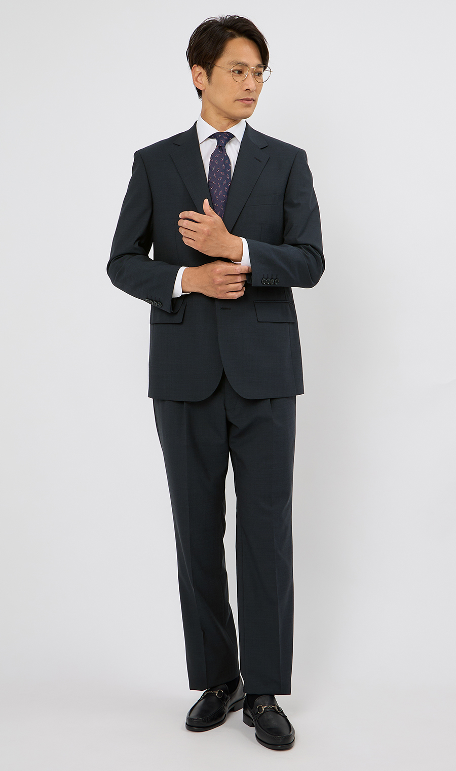 スタンダードスーツ【CONTROLα】【ウォッシャブル】 ネイビー 体型:A体(標準型),号数（身長）:3号(160cm)