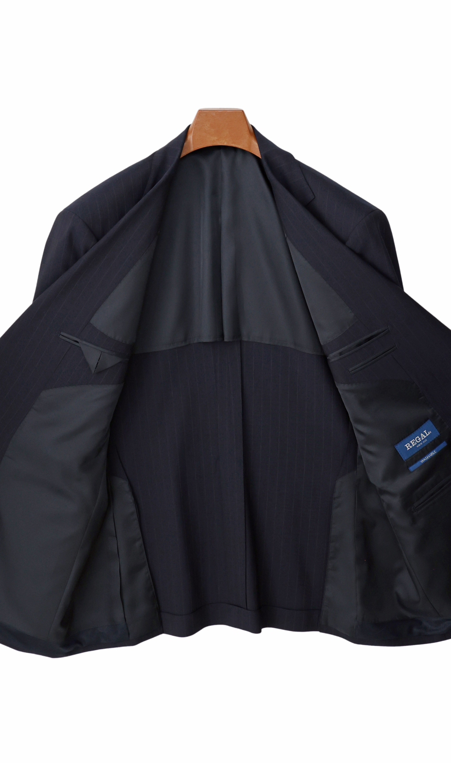 スタンダードスーツ【キング&トール】【Plastics Smart】 ネイビー 体型:E体(大きいサイズ),号数（身長）:4号(165cm)