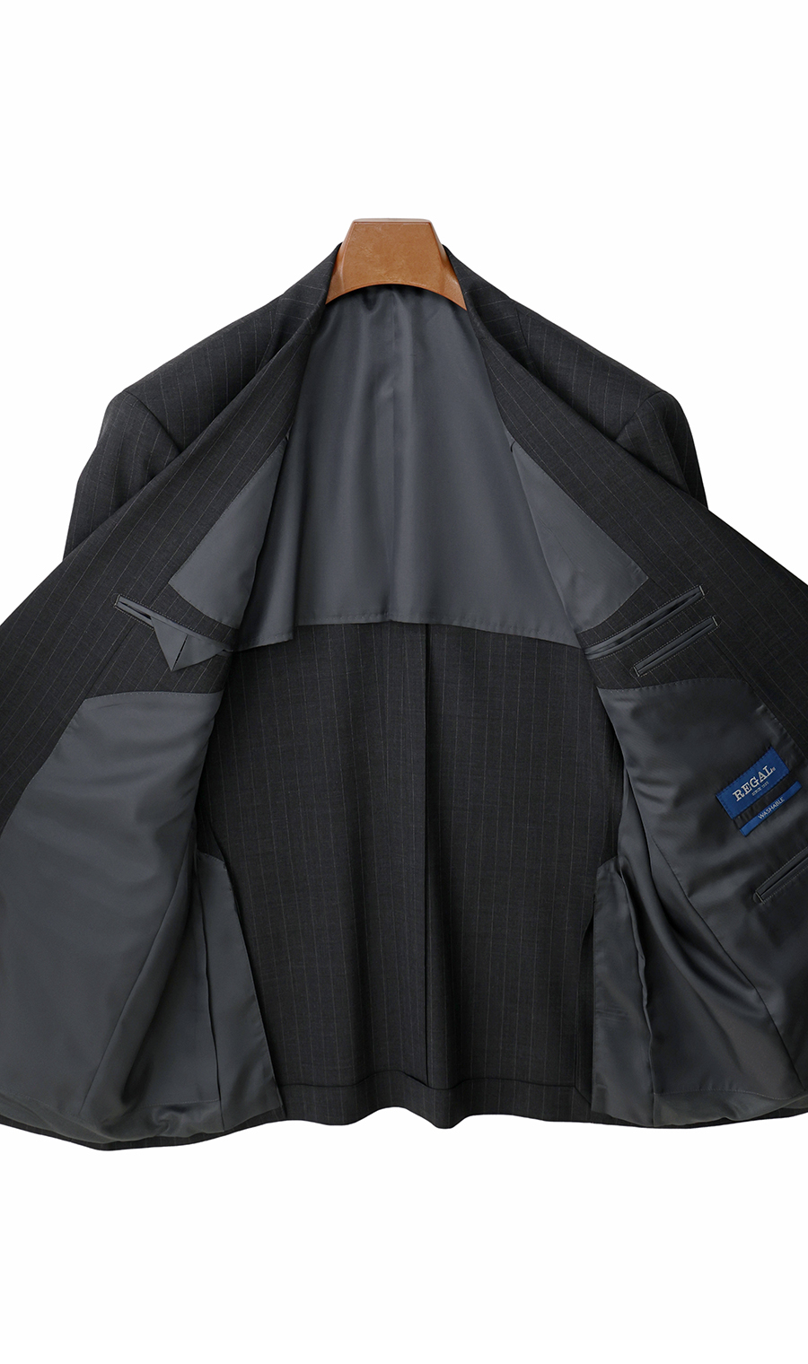 スタンダードスーツ【キング&トール】【Plastics Smart】 グレー 体型:E体(大きいサイズ),号数（身長）:4号(165cm)