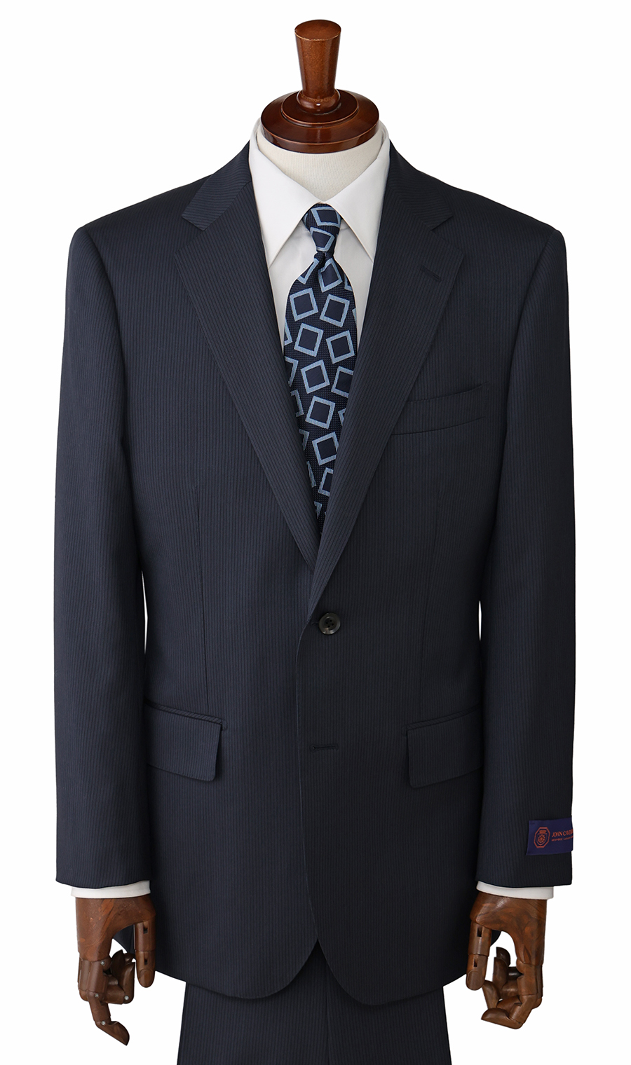 プレミアムスタンダードスーツ【JOHN CAVENDISH】 ネイビー 体型:A体(標準型),号数(身長):4号(165cm)
