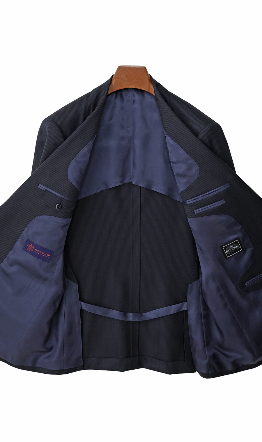 プレミアムスタンダードスーツ【JOHN CAVENDISH】 ネイビー 体型:A体(標準型),号数(身長):4号(165cm)