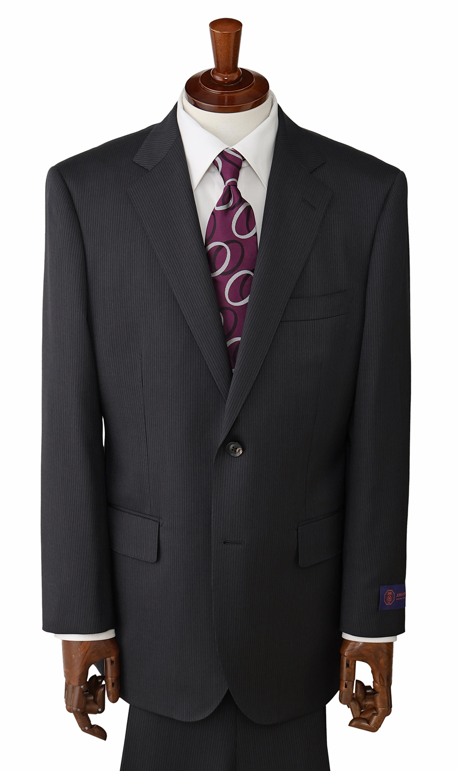 プレミアムスタンダードスーツ【JOHN CAVENDISH】 チャコール 体型:AB体(がっちり型),号数（身長）:4号(165cm)