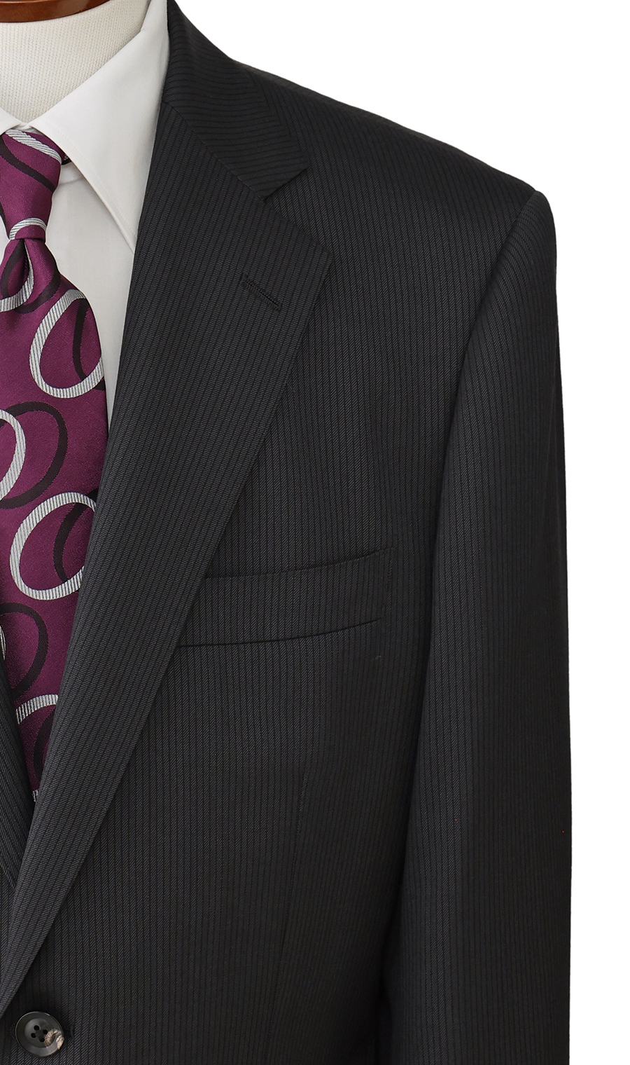 プレミアムスタンダードスーツ【JOHN CAVENDISH】 チャコール 体型:AB体(がっちり型),号数（身長）:4号(165cm)