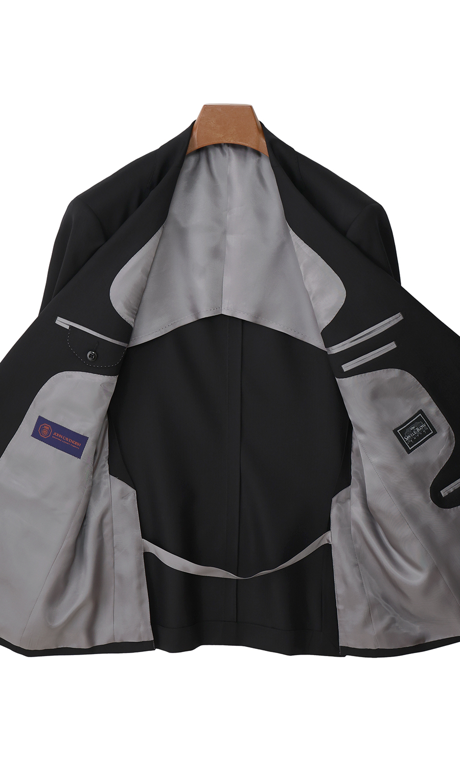 プレミアムスタンダードスーツ【JOHN CAVENDISH】 ブラック 体型:A体(標準型),号数（身長）:5号(170cm)