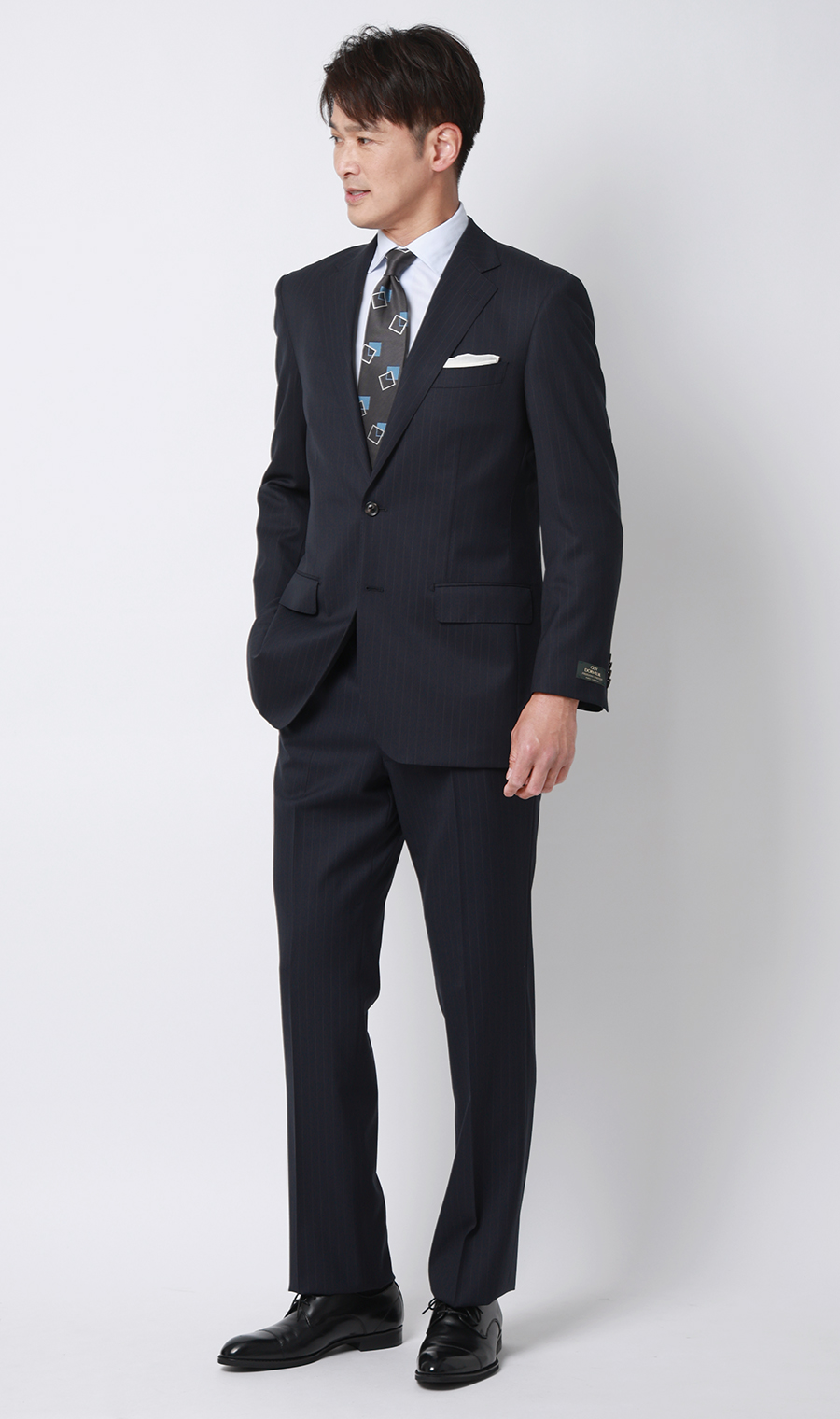 プレミアムスタンダードスーツ【DORMEUIL】 ネイビー 体型:A体(標準型),号数（身長）:5号(170cm)