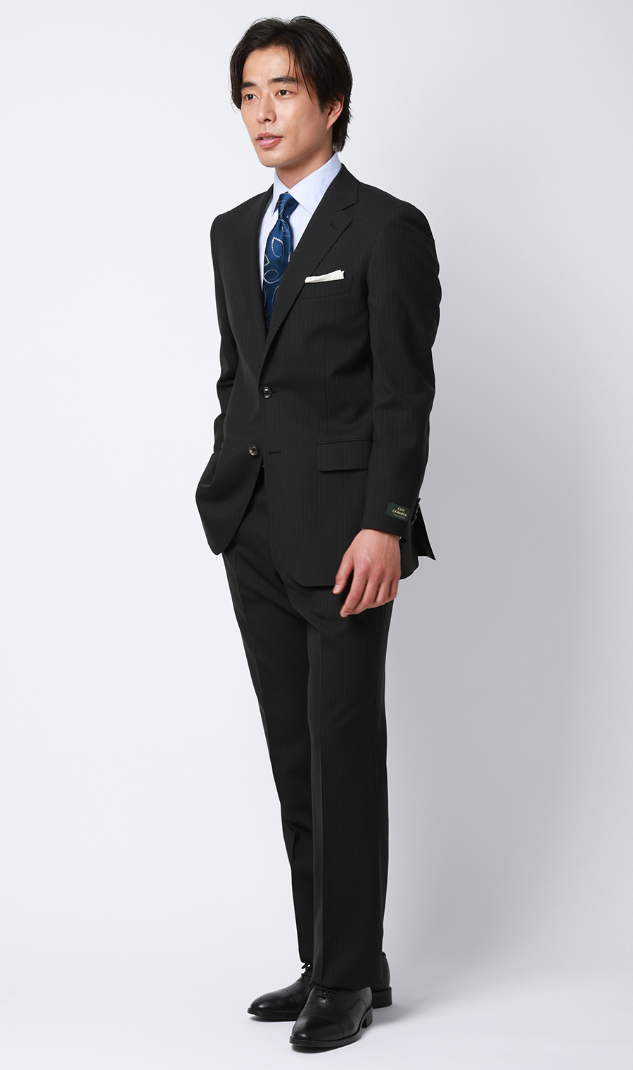 プレミアムスタンダードスーツ【DORMEUIL】 ブラック 体型:A体(標準型),号数（身長）:4号(165cm)