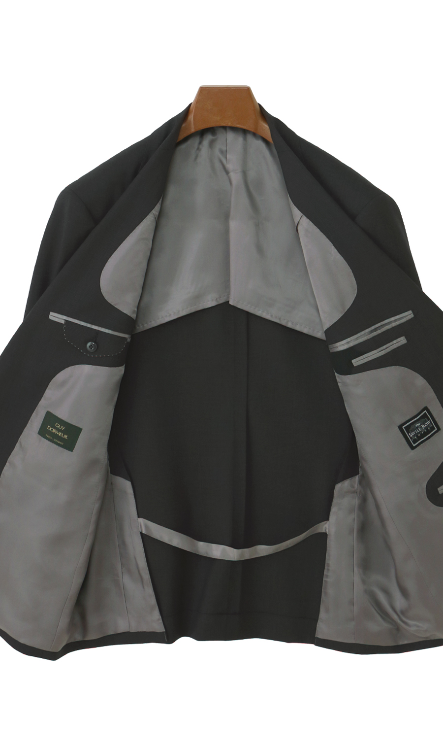 プレミアムスタンダードスーツ【DORMEUIL】 チャコール 体型:AB体(がっちり型),号数（身長）:4号(165cm)