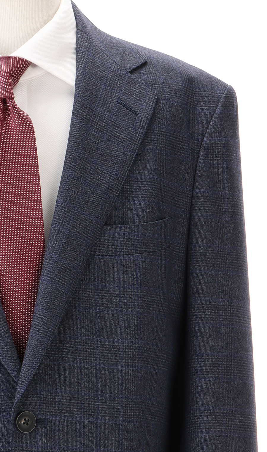 プレミアムスタンダードスーツ【Cool Tailoring】 ネイビー 体型:AB体(がっちり型),号数（身長）:4号(165cm)