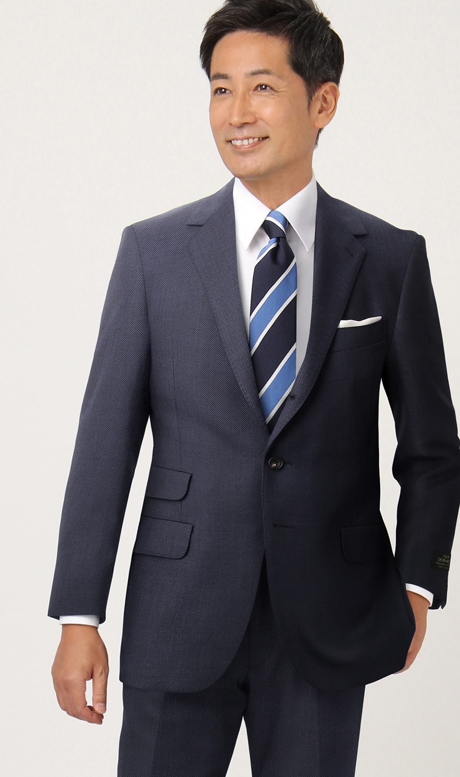 プレミアムスタンダードスーツ《20th Anniversary》《DORMEUIL》 ネイビー 体型:A体(標準型),号数(身長):4号(165cm)