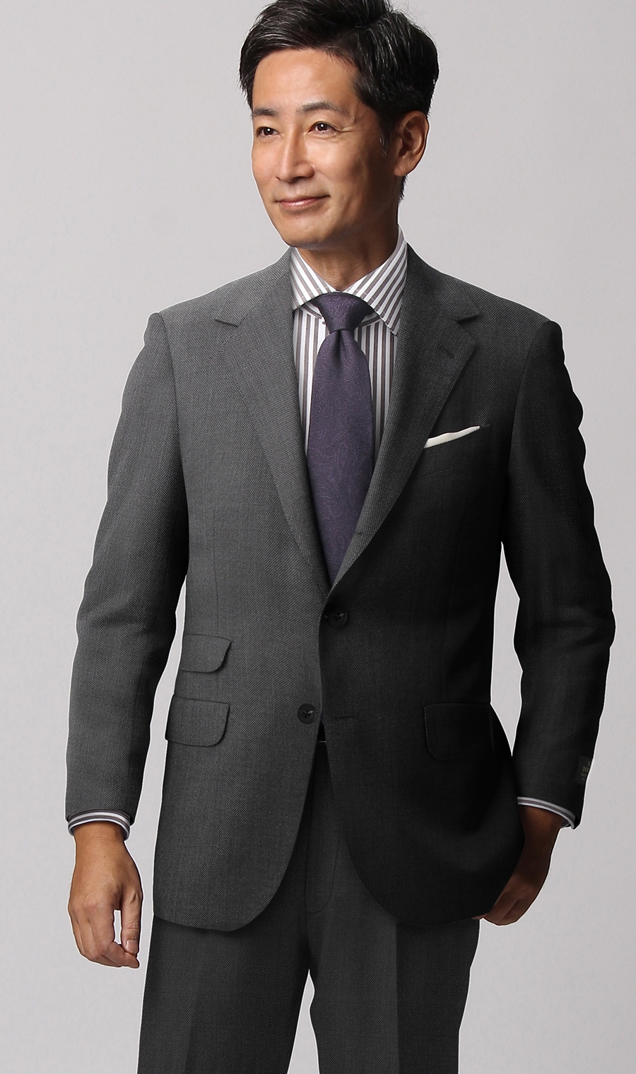 プレミアムスタンダードスーツ《20th Anniversary》《DORMEUIL》 グレー 体型:AB体(がっちり型),号数(身長):7号(180cm)