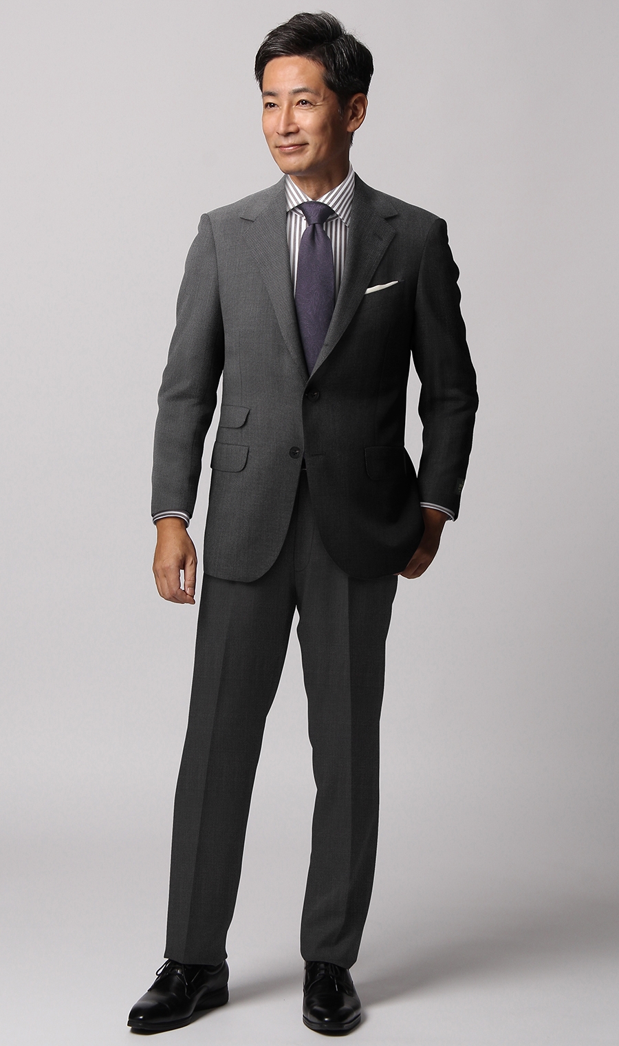 プレミアムスタンダードスーツ《20th Anniversary》《DORMEUIL》 グレー 体型:AB体(がっちり型),号数(身長):7号(180cm)